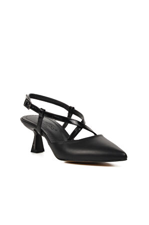 Aspor Siyah Kadın Topuklu Ayakkabı