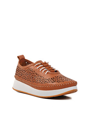 Aspor Taba Kadın Düz Rahat Günlük Ayakkabı