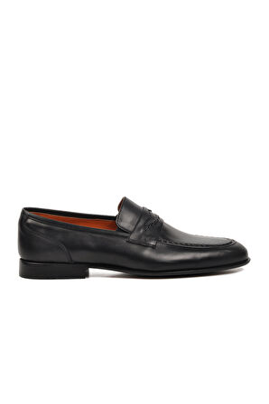 Aspor Siyah Erkek Loafer Ayakkabı Premium
