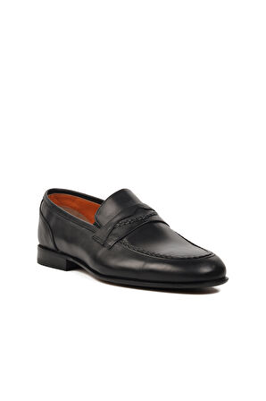 Aspor Siyah Erkek Loafer Ayakkabı Premium