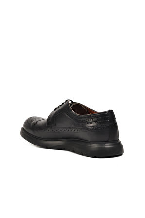 Aspor Siyah Hakiki Deri Erkek Günlük Ayakkabı