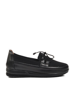 Aspor Siyah Kadın Düz Rahat Günlük Ayakkabı