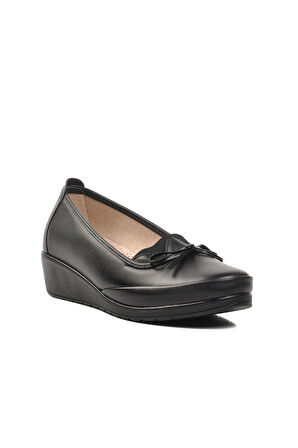 Aspor Siyah Kadın Düz Rahat Günlük Ayakkabı