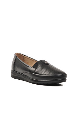 Aspor Siyah Kadın Düz Rahat Günlük Ayakkabı