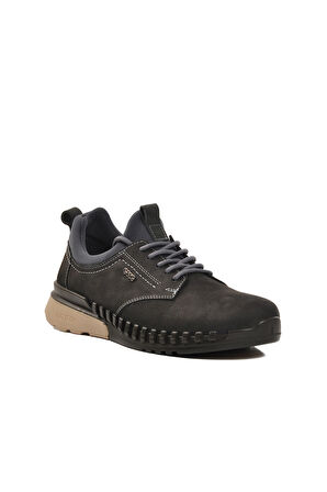 Aspor Antrasit Hakiki Deri Ortopedik Erkek Casual Ayakkabı