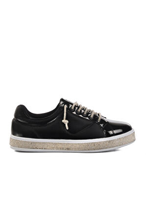 Aspor Siyah Rugan Kadın Sneaker