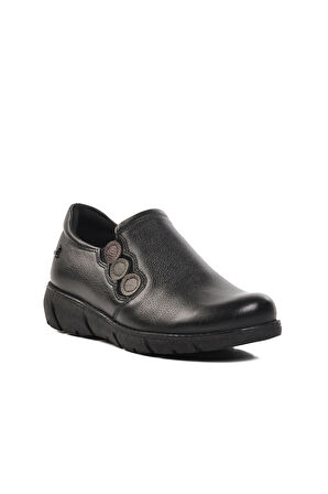 Venüs Siyah Kadın Düz Rahat Günlük Ayakkabı