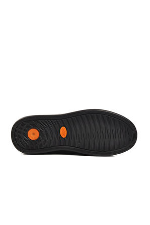 Aspor Siyah Ortopedik Hakiki Deri Erkek Casual Ayakkabı