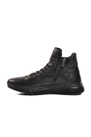 Aspor Siyah Hakiki Deri Sneaker Erkek Bot