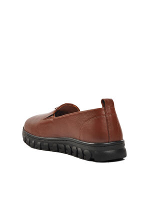 Voyager Taba Kadın Hakiki Deri Düz Rahat Günlük Ayakkabı