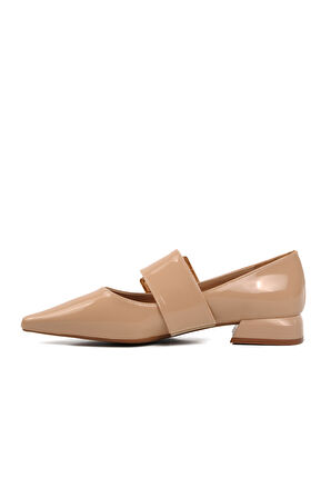 Aspor Nude Nut Rugan Kadın Abiye Ayakkabı