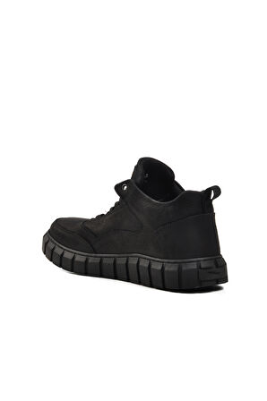 Bulldozer Siyah Nubuk Hakiki Deri Sneaker Erkek Bot