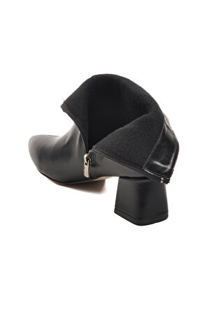 Aspor Siyah Poliüretan Kadın Topuklu Bot