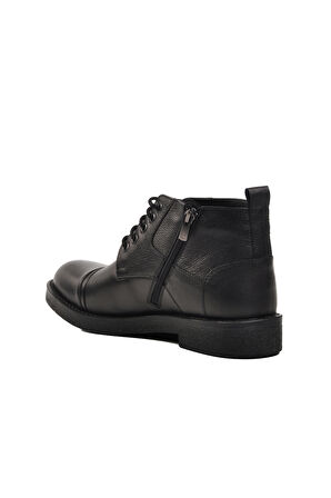Aspor Siyah Hakiki Deri Klasik Erkek Bot