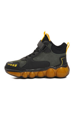 Aspor Haki Yeşil Cırtlı Unisex Çocuk Sneaker
