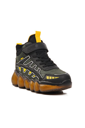 Aspor Haki Yeşil Cırtlı Unisex Çocuk Sneaker