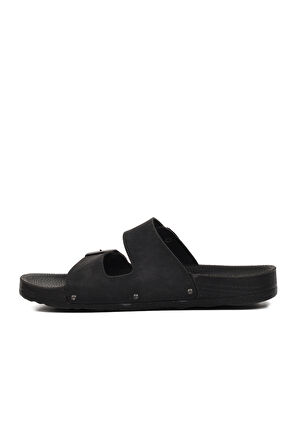 Pierre Cardin Siyah Nubuk Erkek Terlik
