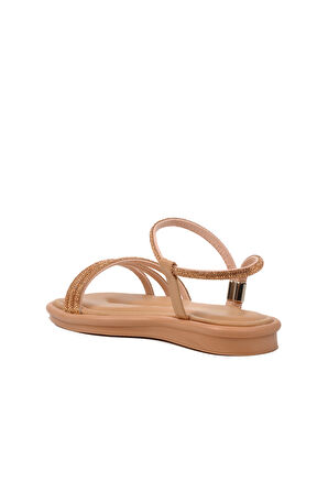 Pierre Cardin Bej Kadın Düz Sandalet