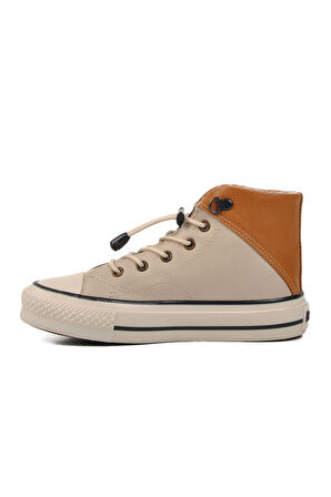Walkway Bej Taba Çocuk Hi Sneaker Ayakkabı