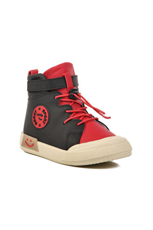 Walkway Siyah Kırmızı Çocuk Hi Sneaker Ayakkabı