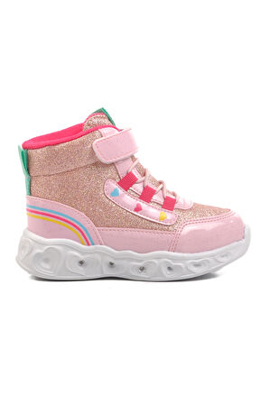 Aspor Pudra Polyester Karışımlı Kız Çocuk Bot