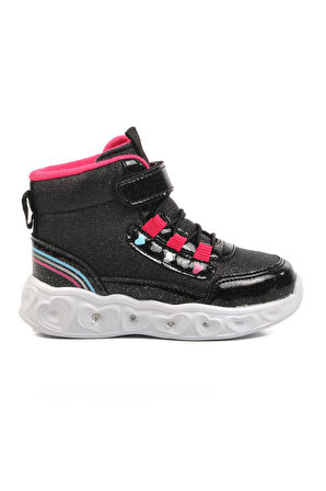 Aspor Siyah Polyester Karışımlı Kız Çocuk Bot