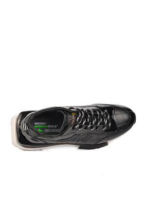 Marcomen Siyah Siyah Rugan Erkek Sneaker Ayakkabı