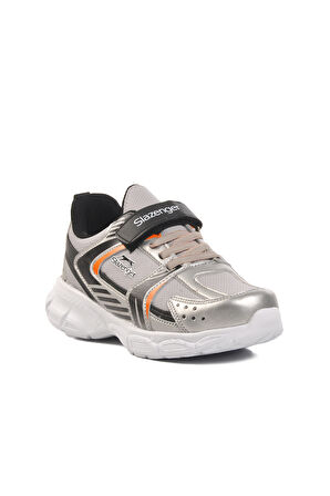 Slazenger Gri Siyah Çocuk Spor Ayakkabı