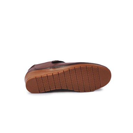 Voyager Taba Hakiki Deri Kadın Düz Rahat Günlük Ayakkabı