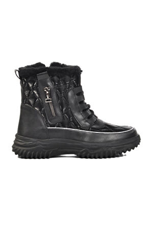 Aspor Siyah İçi Kürklü Kadın Bot