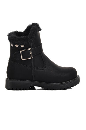 Aspor Siyah Zümrüt Poliüretan Kız Çocuk Bot