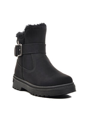 Aspor Siyah Zümrüt Poliüretan Çocuk Bot