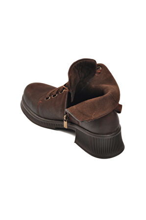 Venüs Kahve Nubuk Hakiki Deri Kadın Bot