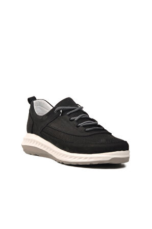 Bulldozer Siyah Nubuk Hakiki Deri Erkek Sneaker Ayakkabı