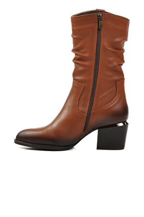 Venüs Taba Hakiki Deri Kadın Topuklu Bot