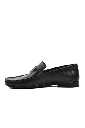 Pierre Cardin Siyah Hakiki Deri Erkek Loafer Ayakkabı