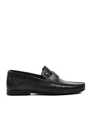 Pierre Cardin Siyah Hakiki Deri Erkek Loafer Ayakkabı