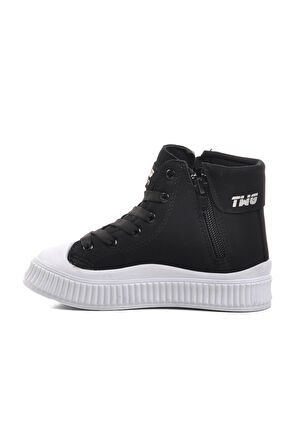 Walkway Siyah Beyaz İçi Polarlı Unisex Çocuk Bot