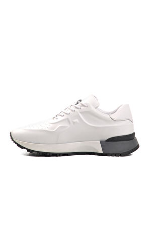 Aspor Beyaz Hakiki Deri Erkek Casual Ayakkabı Premium