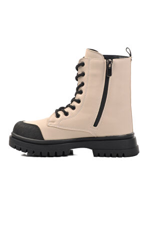 Pepino Krem Poliüretan Kız Çocuk Bot