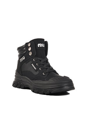 Walkway Siyah Fermuarlı Kadın Bot