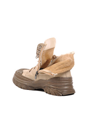 Walkway Bej Fermuarlı Kadın Bot