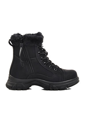 Aspor Siyah Zümrüt İçi Polarlı Kız Çocuk Bot