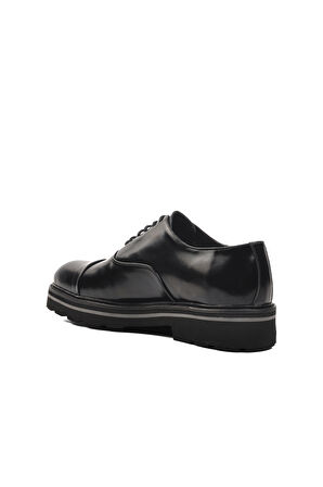 Aspor Siyah Açma Hakiki Deri Erkek Klasik Ayakkabı Premium