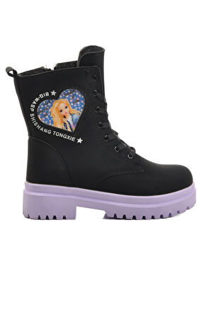 Walkway Siyah Lila İçi Kürklü Kız Çocuk Bot