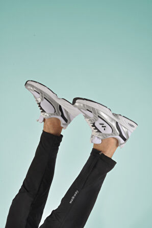 Walkway Beyaz Siyah Unisex Spor Ayakkabı