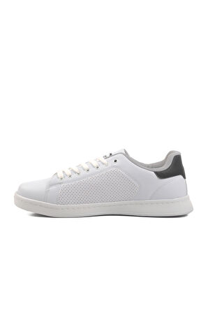 Slazenger Beyaz Siyah Büyük Numara Erkek Sneaker Ayakkabı
