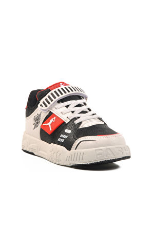 Aspor Kırmızı Cırtlı Unisex Çocuk Spor Ayakkabı Kısa F
