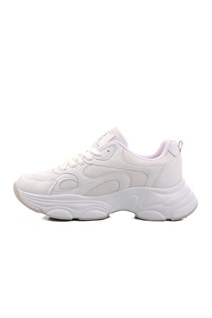 Aspor Beyaz Fileli Kadın Spor Ayakkabı Sneaker