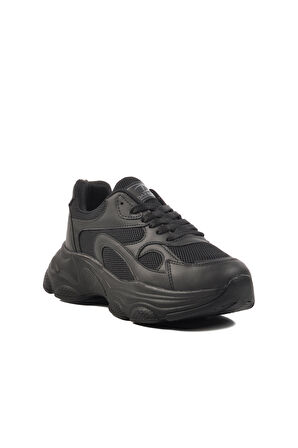 Aspor Siyah Fileli Kadın Spor Ayakkabı Sneaker